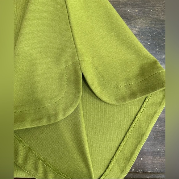 J Jill Tunic Top Ponte Knit Boat Neck 3/4 Sleeve Chartreuse Avocado Green - Picture 10 of 11